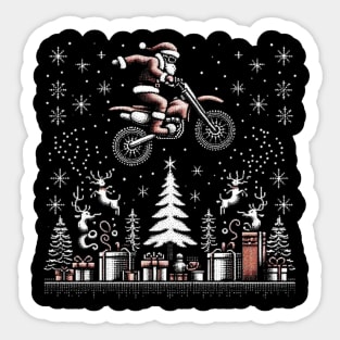 Biker Santa at Christmas vacation Sticker